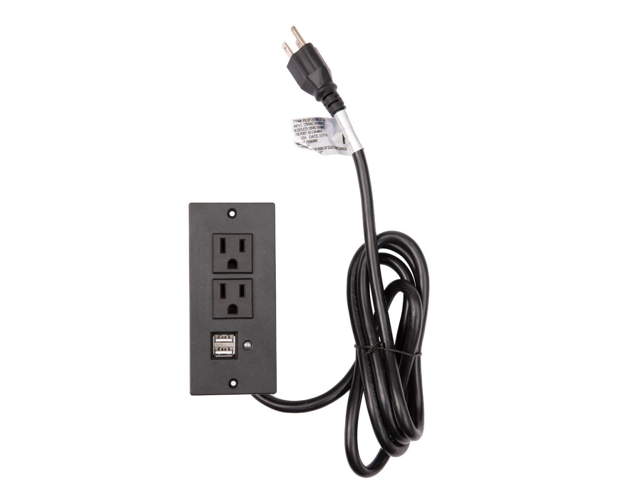 POWER STRIP W/2 OUTLET & 2 USB